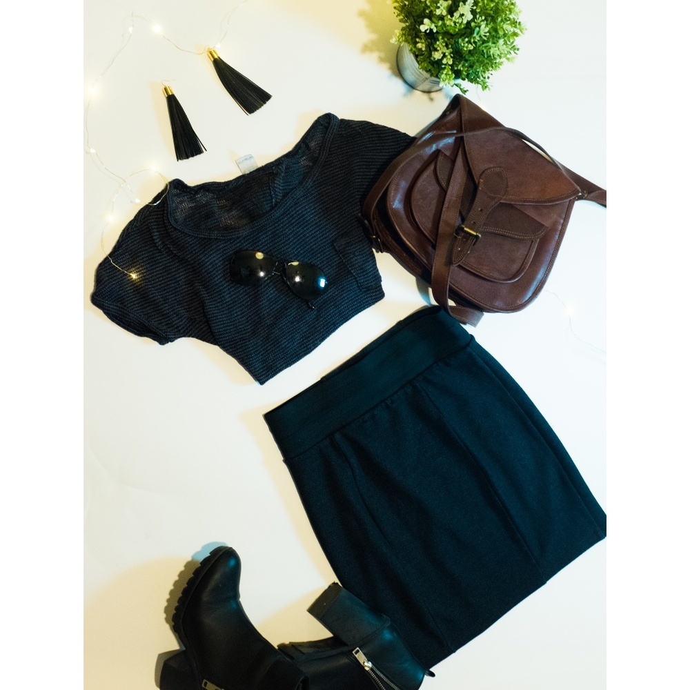 Forever 21 gray pencil skirt